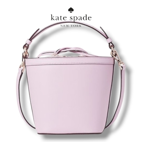 Kate Spade Pippa Flock Party Serendipity Pink Crossbody Bucket Bag WKRU6840 - Picture 5 of 11